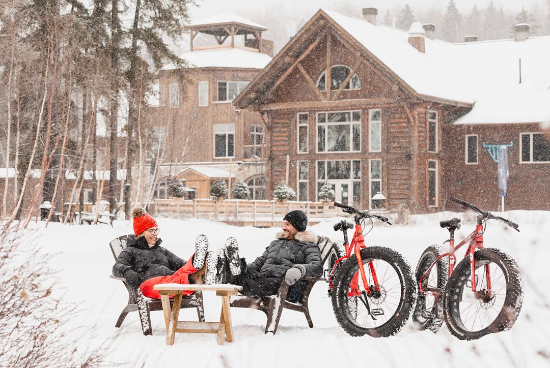 Fat bike à l'Auberge du Lac Taureau